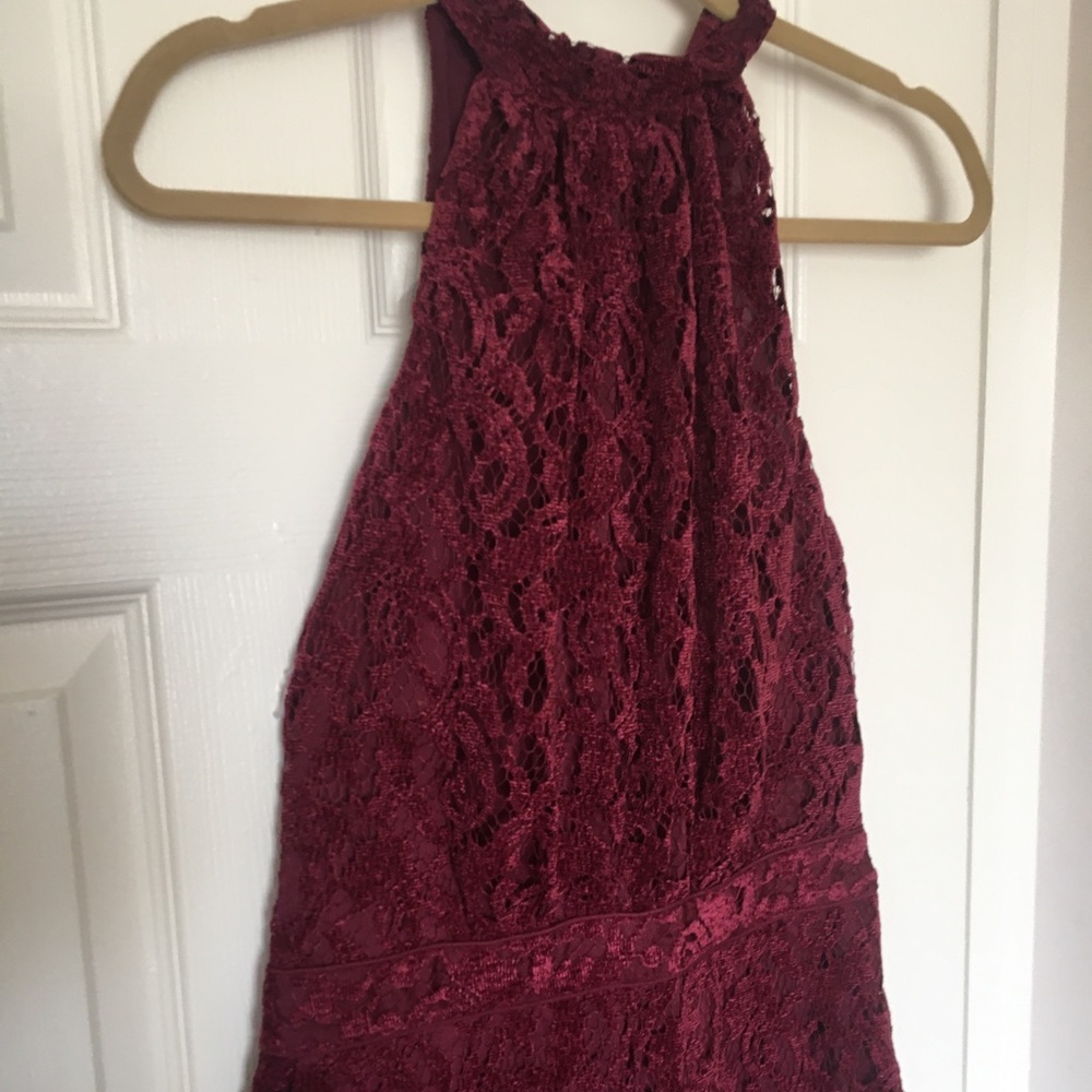 Anthropologie ETT TWA wine/Bord jumpsuit size 4